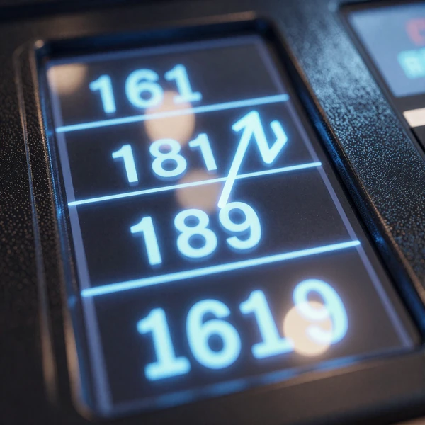 Progressive Jackpot-Anzeige mit aufsteigenden blauen Neon-Ziffern auf dunkler Oberfl&auml;che bei Casea Casino